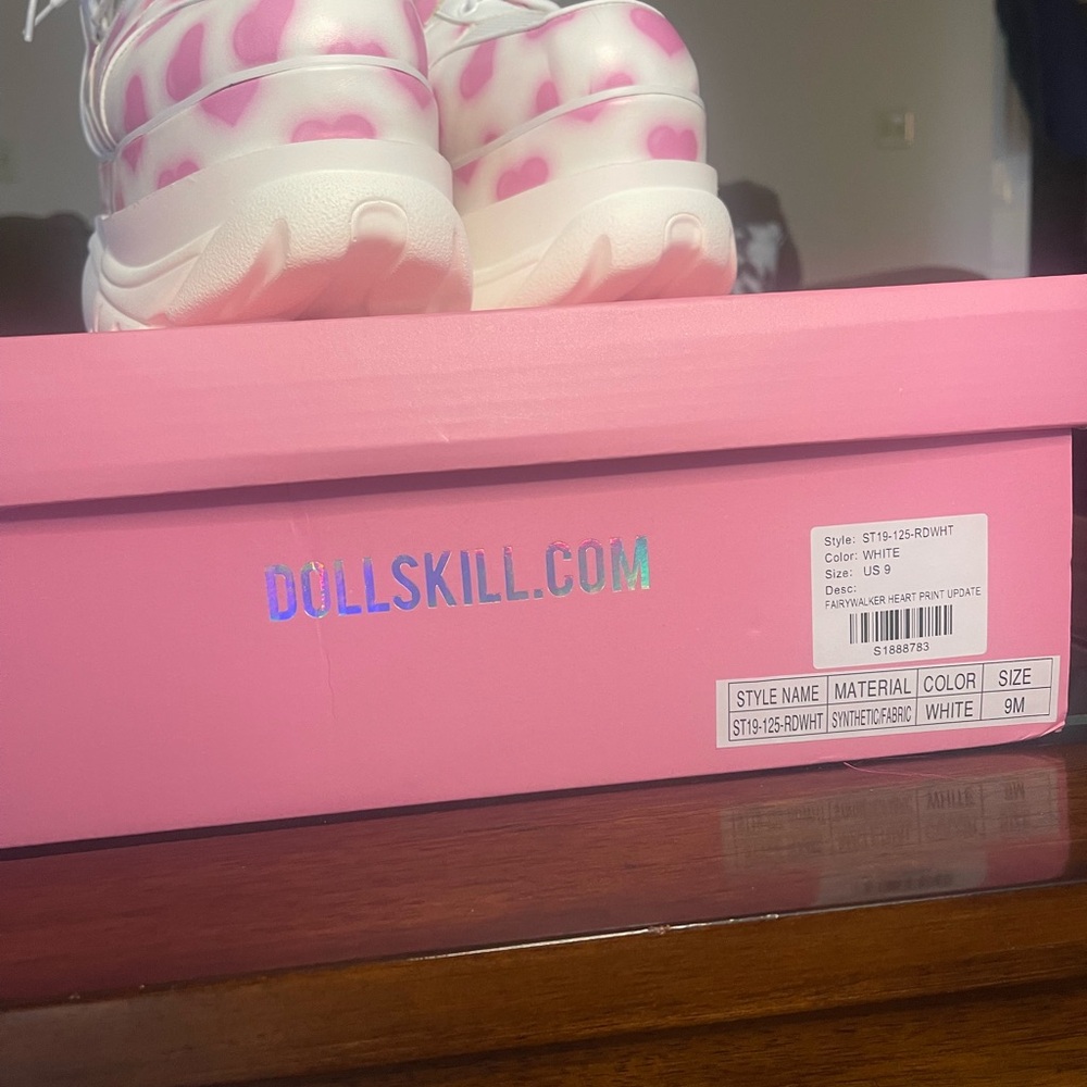 SUGAR THRILLZ FAIRYWALKER by DOLLS KILL Heart Patterned platform sneakers - Picture 3 of 15
